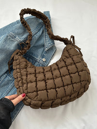 Thumbnail for Bubble Texture Ruched Strap Quilted Shoulder Bag