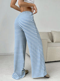 Thumbnail for Tied Striped Wide Leg Pants