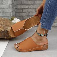 Thumbnail for PU Leather Open Toe Sandals