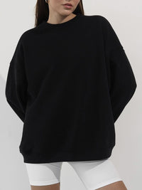 Thumbnail for Round Neck Dropped Shoulder Long Sleeve Sweatshirt