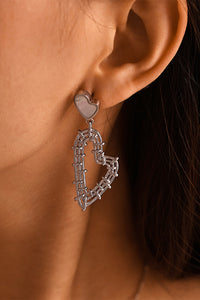 Thumbnail for Stainless Steel Heart Earrings and Necklace Set