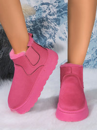 Thumbnail for Suede Round Toe Platform Boots