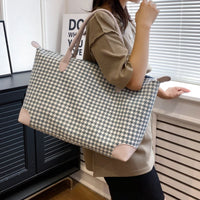 Thumbnail for Houndstooth Canvas Travel Bag