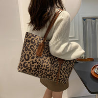 Thumbnail for PU Leather Leopard Tote Bag