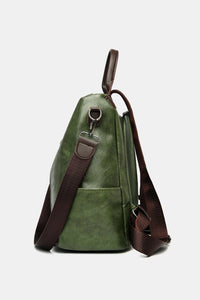 Thumbnail for PU Leather Large Backpack Bag