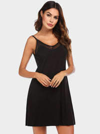 Thumbnail for Scoop Neck Spaghetti Strap Lounge Dress