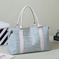 Thumbnail for Houndstooth Canvas Travel Bag