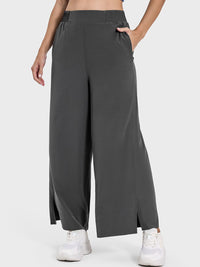 Thumbnail for Slit Wide Leg Active Pants