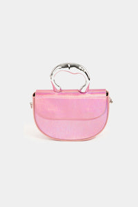 Thumbnail for Fame Glossy Semi Circle Top Handle Bag