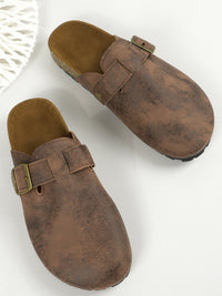 Thumbnail for Round Toe Buckle Slip-Ons