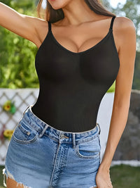 Thumbnail for Seamless Scoop Neck Spaghetti Strap Shaping Bodysuit