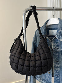 Thumbnail for Bubble Texture Ruched Strap Quilted Shoulder Bag