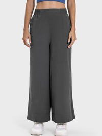 Thumbnail for Slit Wide Leg Active Pants