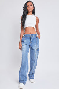 Thumbnail for YMI Jeanswear High-Rise Straight Cargo Jeans