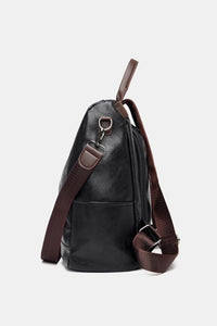 Thumbnail for PU Leather Large Backpack Bag