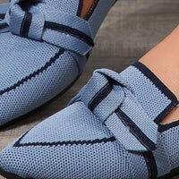 Thumbnail for Bow Contrast Trim Point Toe Loafers