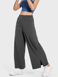 Thumbnail for Slit Wide Leg Active Pants