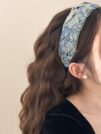 Thumbnail for Star Braided Wide Denim Headband