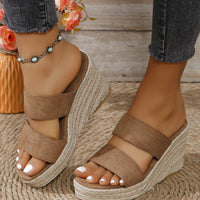 Thumbnail for Open Toe Wedge Sandals