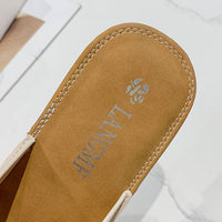 Thumbnail for Bow PU Leather Flat Sandals