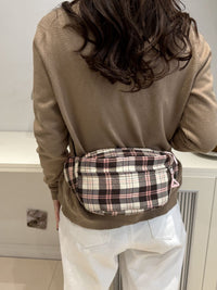 Thumbnail for Plaid Adjustable Strap Crossbody Bag