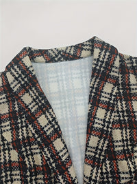 Thumbnail for Plaid Button Up Collared Neck Vest