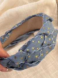 Thumbnail for Star Braided Wide Denim Headband