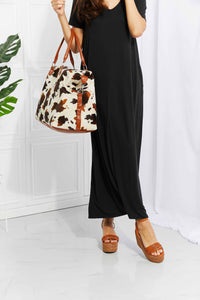 Thumbnail for Animal Print Plush Weekender Bag