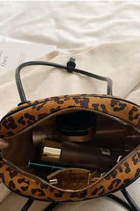 Thumbnail for Leopard Suede Medium Shoulder Bag