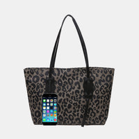 Thumbnail for PU Leather Leopard Tote Bag