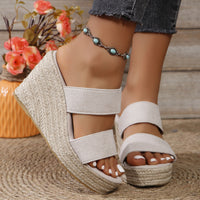 Thumbnail for Open Toe Wedge Sandals