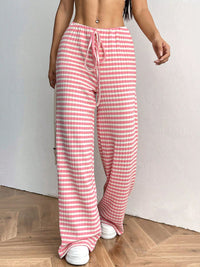 Thumbnail for Tied Striped Wide Leg Pants