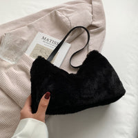 Thumbnail for Faux Fur Removable Strap Shoulder Bag