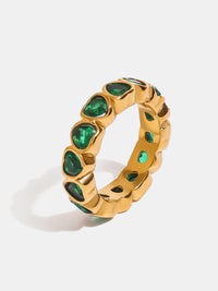 Thumbnail for 18K Gold-Plated Inlaid Zircon Ring