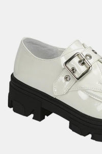 Thumbnail for Forever Link Buckled Platform Lug Sole Loafers