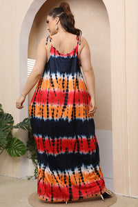 Thumbnail for Plus Size Tie-Shoulder Maxi Dress