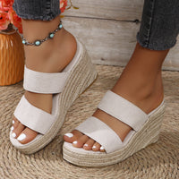 Thumbnail for Open Toe Wedge Sandals