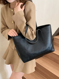 Thumbnail for PU Leather Medium Tote Bag