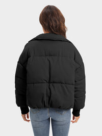 Thumbnail for Zip Up Turtleneck Long Sleeve Winter Coat