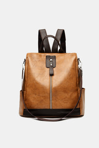 Thumbnail for PU Leather Large Backpack Bag