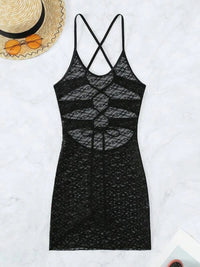 Thumbnail for Lace Up Scoop Neck Sleeveless Cover Up