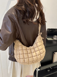 Thumbnail for Bubble Texture Ruched Strap Quilted Shoulder Bag