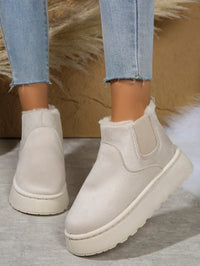 Thumbnail for Suede Round Toe Platform Boots