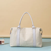 Thumbnail for Houndstooth Canvas Travel Bag