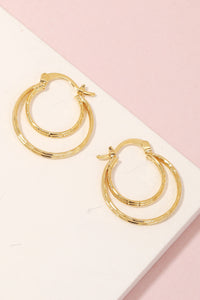 Thumbnail for Fame Pincatch Double Circle Hoop Earrings