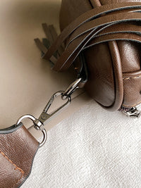 Thumbnail for PU Leather Fringe Studded Crossbody Bag