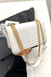 Thumbnail for Zenana Vegan Leather Chevron Crossbody Bag