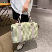 Thumbnail for Houndstooth Canvas Travel Bag