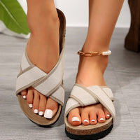 Thumbnail for Contrast Open Toe Platform Sandals