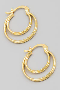 Thumbnail for Fame Pincatch Double Circle Hoop Earrings